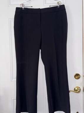 Alfani Women's Size 16S NWT Deep Black Tummy Control Essential Trouser Pants